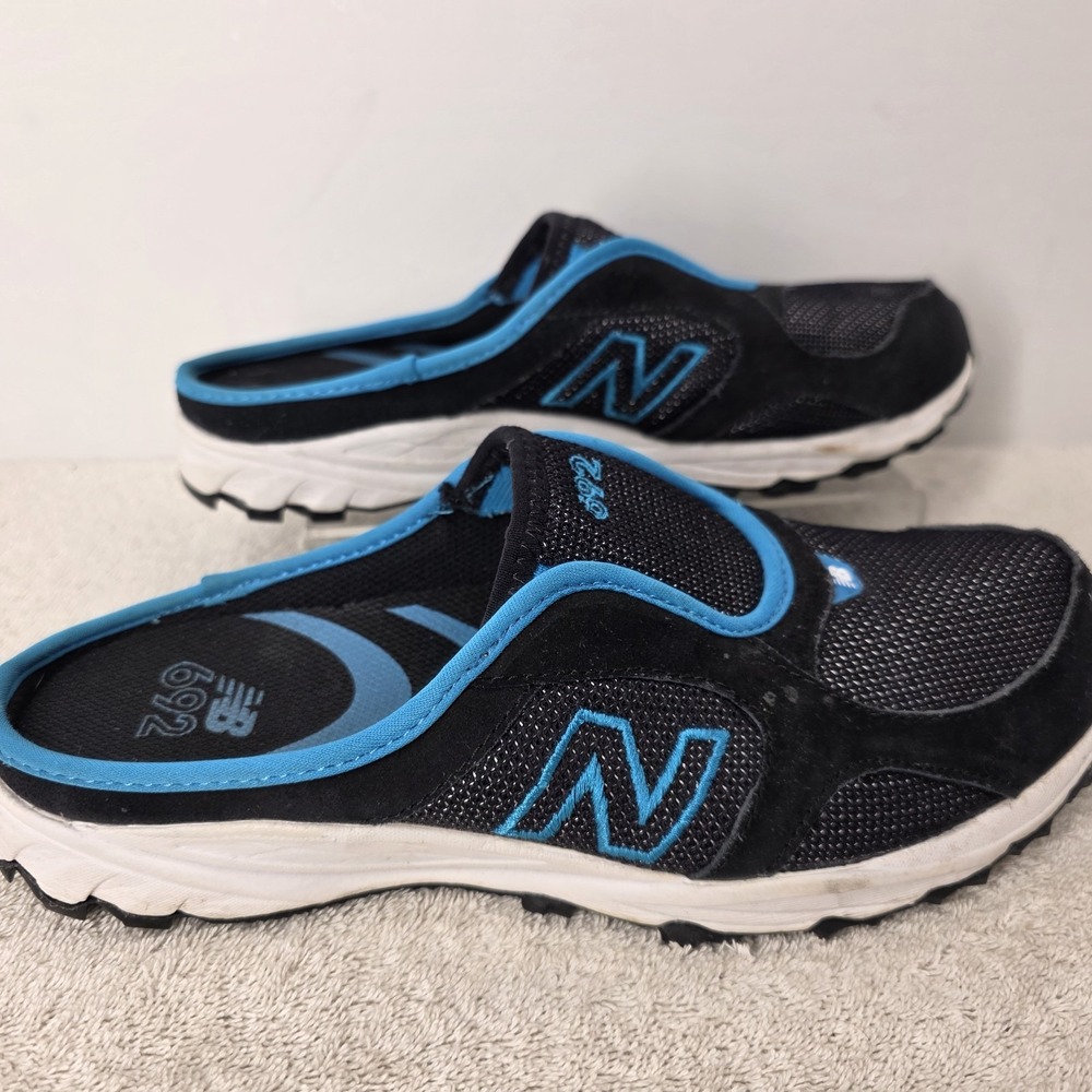 New Balance 925 Women's SIZE 8 B Sport Black Blue Slip-on Comfort Mule Shoes - Picture 10 of 16